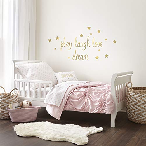 Book Cover Levtex Home Baby Willow Set, Children's Bed Set, Girlâ€™s Bedroom Accessories, 5 Piece Quilt Set, Comforter, Top Sheet, Fitted Sheet, Pillowcase & Decorative Pillow, Soft Pink