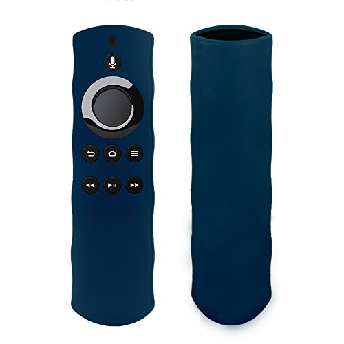 Book Cover Silicon Case for Alexa Voice Remote for Fire TV and Fire TV Stick by 1XD GEAR (Navy)