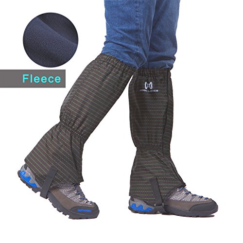 MOON LENCE Waterproof Compact Climbing Leg Gaiters, Breathable Outdoor Hiking Leggings Nylon Cloth Dust-Proof Gaiters Snowshoeing for Walking Climbing Hunting Backpacking