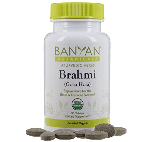 Banyan Botanicals Brahmi/Gotu Kola Tablets - USDA Organic - 90 Tablets - Centella asiatica – Supports Focus, Concentration, Alertness, and a Balanced Sense of Calm*