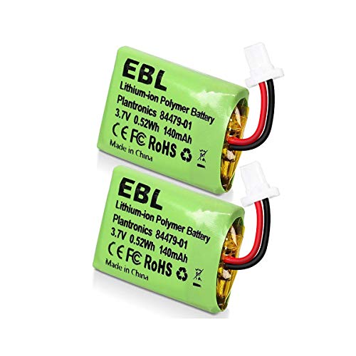EBL Replacement Headset Battery CS540 84479-01 for Plantronics CS540, 84479-01, 86180-01, CS540A, CS540, C054 Wireless Headsets 2 Pack