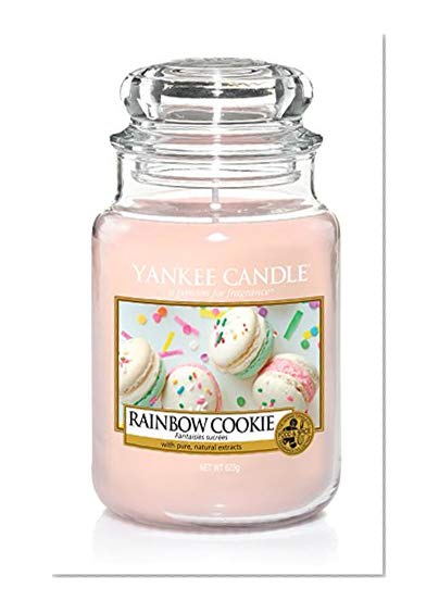 Yankee Candle Bougie Jarre « Fantaisies sucrées », Rose, 10,7 x 10,7 x 16,8 cm