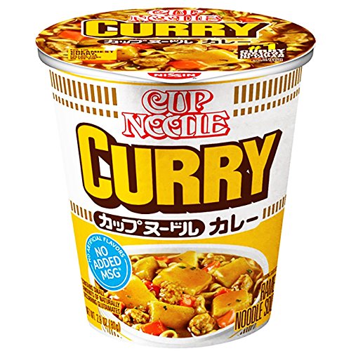 Nissin Cup Ramen Noodle Soup, Curry, 2.82 Ounce (Pack of 6)