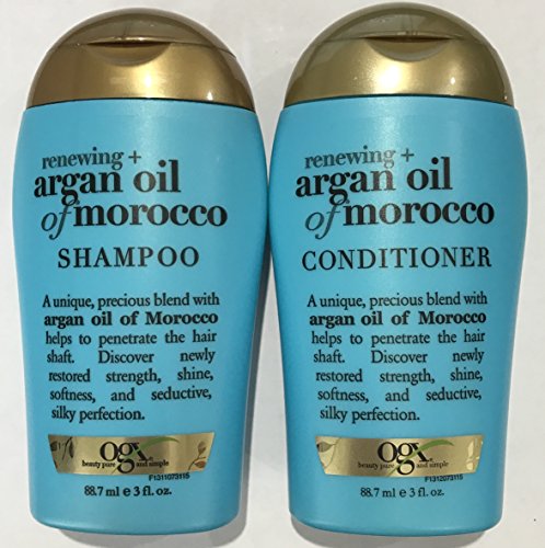 Ogx Renewing Argan Oil of Morocco Shampoo & Conditioner Travel Size - 3 Oz. Each
