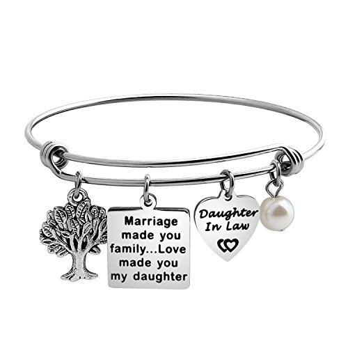 WUSUANED Marriage Made You Family Love Made You My Daughter Bracelet for Daughter in Law