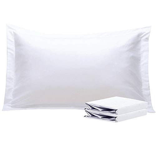NTBAY King Pillow Shams, Set of 2, 100% Brushed Microfiber, Soft and Cozy, Wrinkle, Fade, Stain Resistant (King, White)