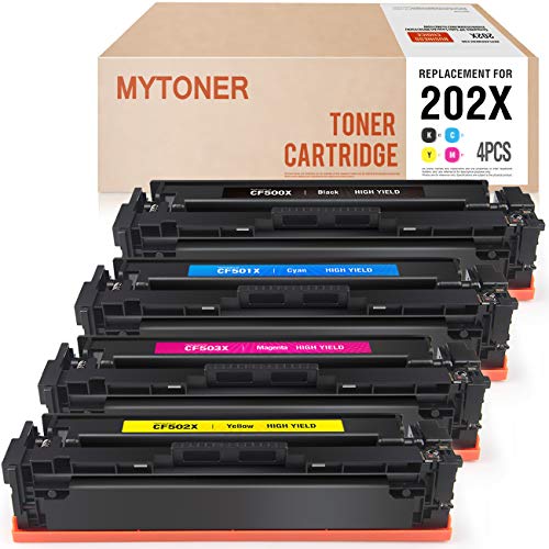 MYTONER Compatible Toner Cartridge Replacement for HP 125A-CB540A (Black,Cyan,Magenta,Yellow , 4-Pack)