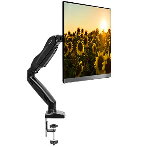 Book Cover Mountio Full Motion LCD Monitor Arm - Gas Spring Desk Mount Stand for Screens up to 27