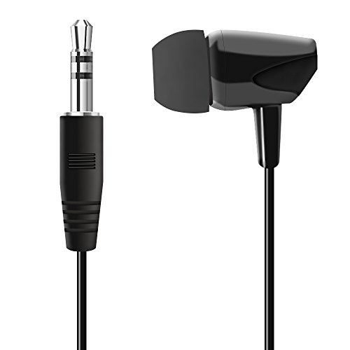 Book Cover WEUTOP Single Earbud Stereo Headphone [ 3.3ft ] (Black)