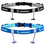 Synergy Running/Triathlon Race Day Number Belt 2-Pack (Black/Blue 25 2-Pack)