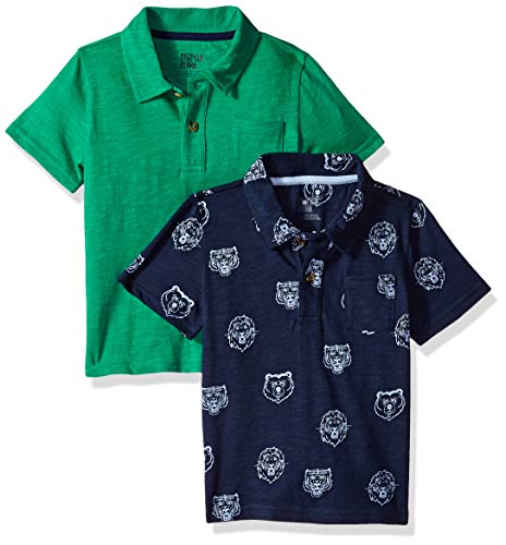 Spotted Zebra Boys' Slub Jersey Short-Sleeve Polo Shirts