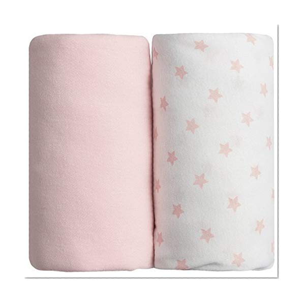 Babycalin - Lot de 2 draps housse rose - 70x140 cm