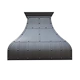 SINDA Custom Hammered Copper Kitchen Oven Hood with Efficient Range Hood Insert,Internal Motor, Lights and Baffle Filter, 30"W x 36"H, Oil Rubbed Bronze-Smooth Texture, Wall Mount, H13STROW3036