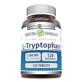 Amazing Formulas L-Tryptophan 1000mg Tablets Supplement | Non-GMO | Gluten Free | Made in USA (120 Count)
