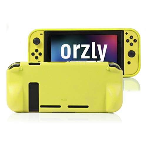 Orzly Comfort Grip Case for Nintendo Switch - Protective Back Cover for use on The Nintendo Switch Console in Handheld Gamepad Mode with Built in Comfort Padded Hand Grips - RED