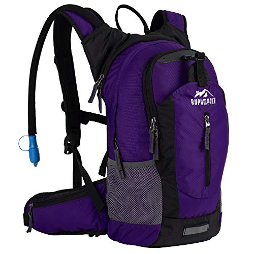 RUPUMPACK 18L Hiking Hydration Backpack - Insulated Hiking Backpack with 2.5L Water Bladder - Waterproof Water Backpack with Storage for Hiking