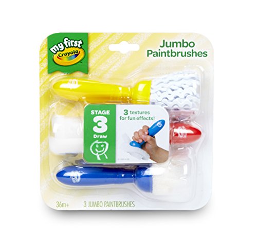 Book Cover Crayola My First Jumbo Toddler Paint Brushes, Painting for Toddlers, 3ct