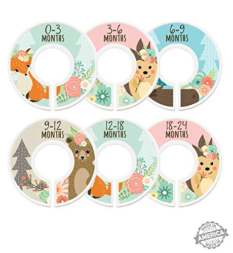 Book Cover Modish Labels Baby Clothes Size Dividers, Baby Closet Organizers, Size Dividers, Baby Closet Organizers, Closet Dividers, Clothes Organizer, Girl, Woodland, Scandinavian, Nursery, Fox, Bear (Baby)