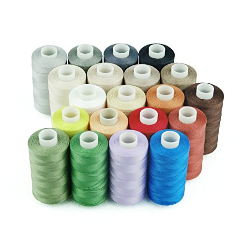Book Cover Simthread 20 Colors All Purposes Cotton Quilting Thread for Piecing Sewing Embroidery etc - 550 Yards Each