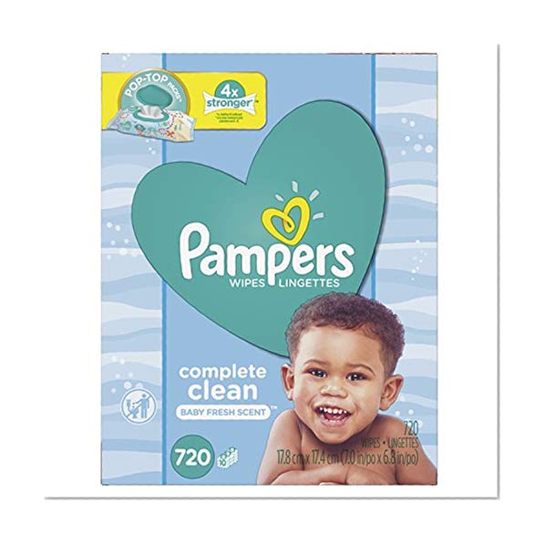 Pampers Lingettes bébé Complete Clean parfumée Couvercle Packs