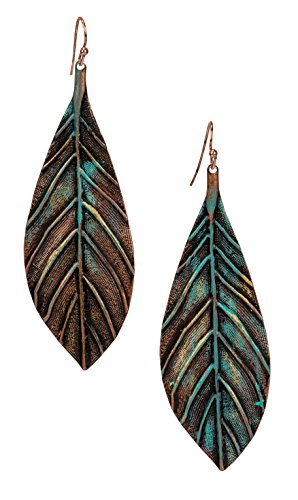 New! Handmade Boho Lightweight Statement Leaf Earrings with Detailed Texture for Women | SPUNKYsoul Collection