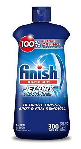 Book Cover Finish Jet-Dry Rinse Aid, 32oz, Dishwasher Rinse Agent & Drying Agent 300 Washes