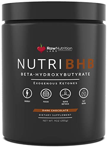 NutriBHB Exogenous Ketones Supplement - Patented Beta-Hydroxybutyrate (BHB) Keto Salts Formulated for Rapid Ketosis, Fat Burn, Increased Energy & Focus (Dark Chocolate)