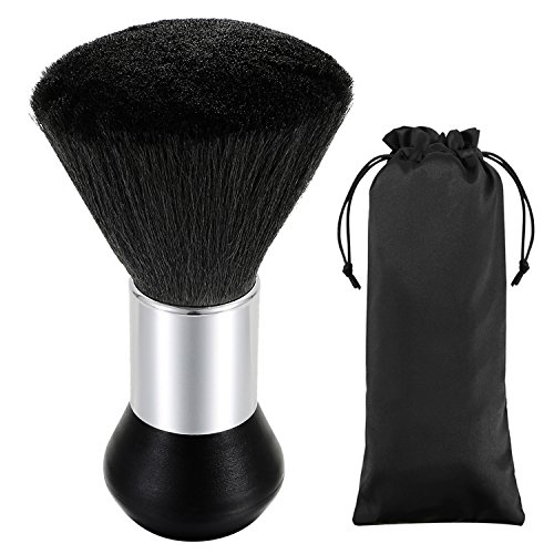 Vtrem Barber Brush Neck Duster Black Powder Duster Brush Neck Duster Brush for Hair Cutting Brush Barber Neck Brush Salon Cleaning Brush Barber Supplies Accessories