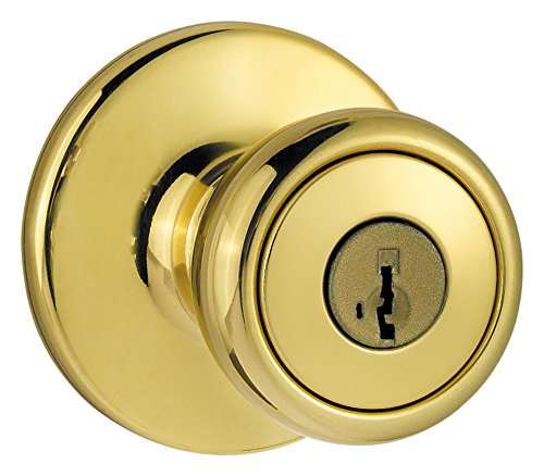 Kwikset 94002-851 Tylo Keyed Entry Knob with SmartKey Security In Polished Brass