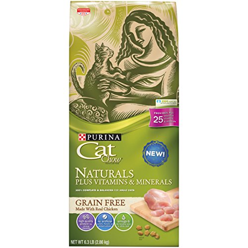Purina Cat Chow Grain Free, Natural Dry Cat Food, Naturals With Real Chicken - 6.3 lb. Bag