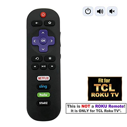 Remote Control for TCL Roku 4K TV Remote 32S305 49S405 49S403 43S303 55S403 32S301 50FS3800 32S3750 32S3800 32S4610R 32S3850A 32S3700 43FP110 55s405 55p605 with Protective Holder