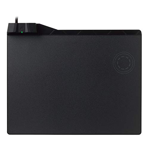 Corsair MM1000 Qi Wireless Charging Mouse Pad - Adapters Included for Most Smartphones including IPhone and Android, Black, Large