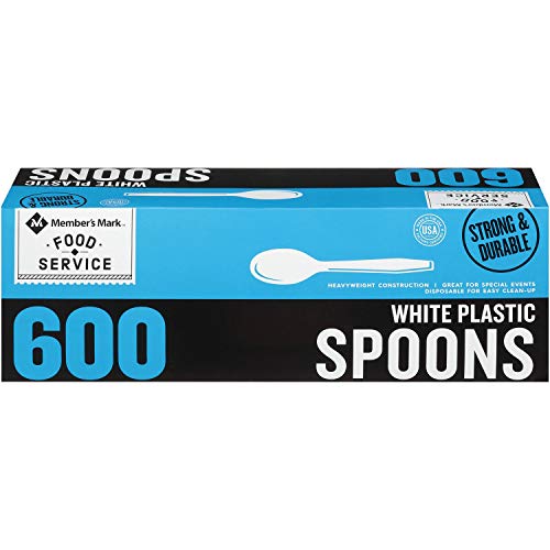 Book Cover Member's Mark White Plastic Spoons (600 ct.) AS