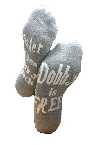 CocoL Master Has Given Dobby a Sock Dobby is Free Socks Novelty Father's Day Gift socks (Gray)