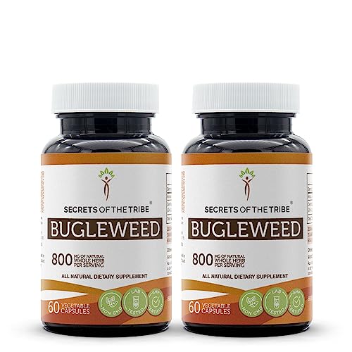 Secrets of the Tribe Bugleweed 60 Capsules(2 pcs.), 800 mg, Bugleweed (Lycopus Virginicus) Dried Herb (2x60 Capsules)