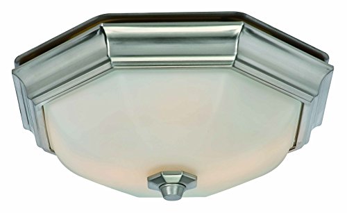 Hunter 80213 Huntley Decorative Bathroom Ventilation Fan with Light (LED Bulbs Included), Ultra-Quiet, Brushed Nickel