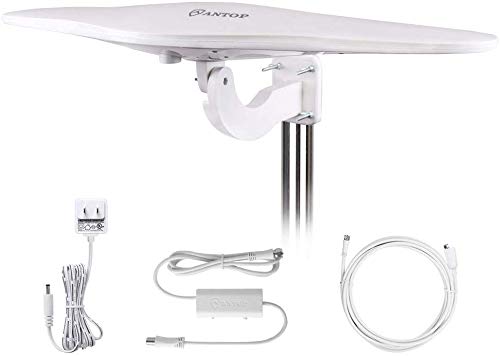 Antenna Mounting Pole, Antop Adjustable Attic/Outdoor TV Antenna Mounting Pole Universal Wall Mounts/Brackets -Easy Installation, Solid Structure, Weather Proof(1.3" Diameter,19" Arm Length)