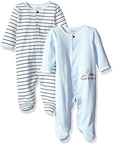 Little Me Baby Girls' 2 Pack Footies