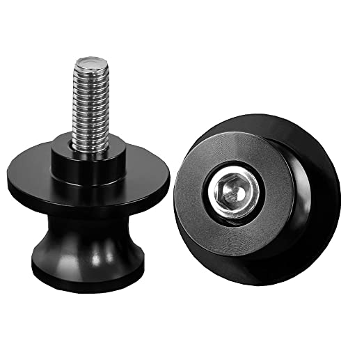 2pcs M8 X1.5 Motorcycle Swing arm Sliders Spools, Fit with Kawasaki Z900 Z800 B.M.W S1000/R/RR Suzuki SV650 V-strom 650 Bandit GSF 600 650 1200 1250 DL650 DL1000 (Black)