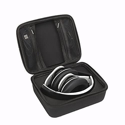 Hard Carry Travel Bag Case for iJoy Matte Finish Premium Rechargeable Wireless Headphones Bluetooth Over Ear Headphones Foldable Headse (Black-New Version)