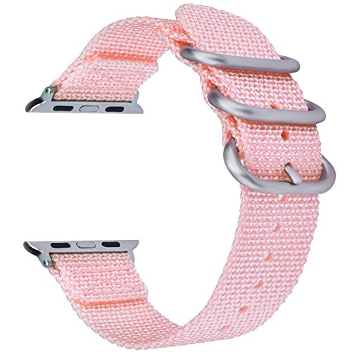 VIGOSS Bands for 40mm Apple Watch Band 38mm Women, Woven Nylon NATO iWatch Bands Soft Replacement Strap with Metal Buckle Bracelet for Apple Watch Series 4 3 2 1 Sport (Maroon,38mm/40mm)