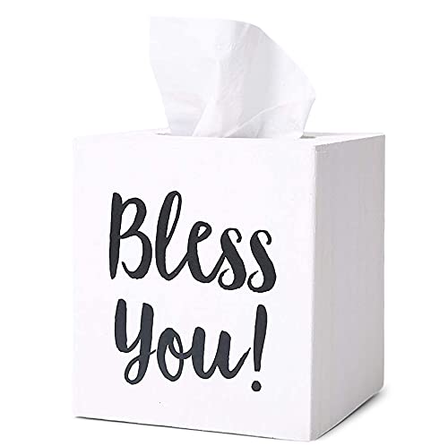 Bless You! Wood Tissue Box Cover