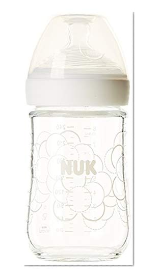 Nuk - 10212030 - Nature Sense Biberon en Verre/Silicone 240 ml Taille 1