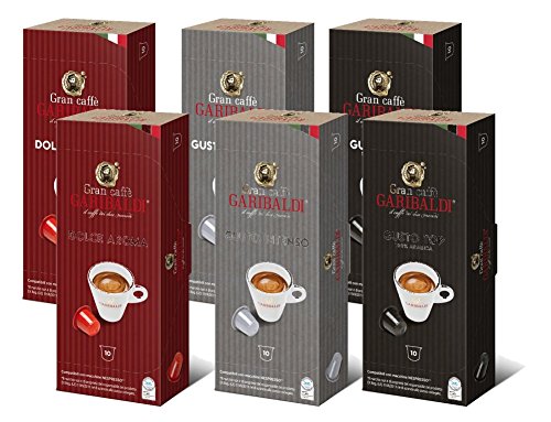 Gran Caffè Garibaldi Nespresso compatible capsules - 60 Count (Variety Pack)