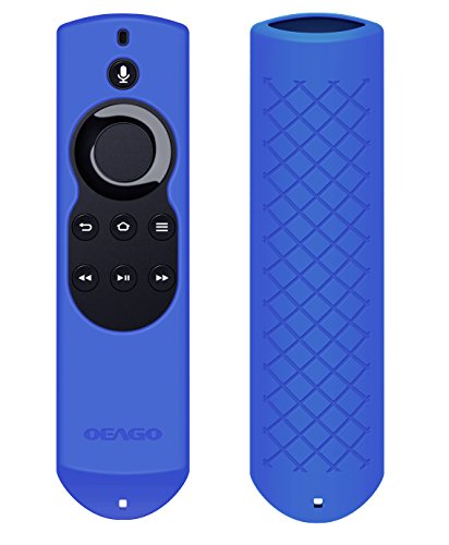OEAGO Silicone [Anti Slip] Shock Proof Cover Case for All-New Fire TV with 4K Alexa Voice Remote (2017 Edition) (2nd Gen) / Fire TV Stick Alexa Voice Remote - Blue