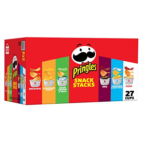 Book Cover Pringles Potato Crisps Chips, Lunch Snacks, Office and Kids Snacks, Snack Stacks, Variety Pack, 19.5oz Box (27 Cups)