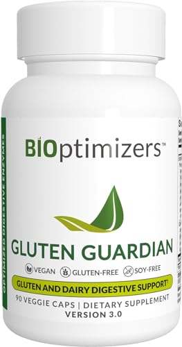 Gluten Guardian 2.0 - A Digestive Enzyme Supplement for Gluten Digestion - Contains DPP-IV to Digest Wheat, Barley & Other Cereal Grains - Helps Prevent Bloating, Gas, and Indigestion - 90 Capsules