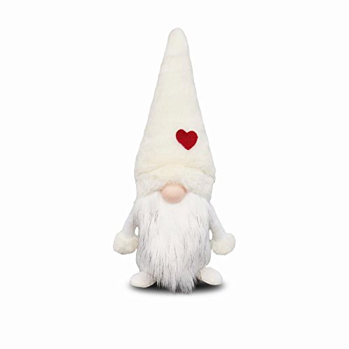 FUNPRT Handmade Swedish Tomte Santa Gnome Plush ,Santa Scandinavian Gnome Plush Birthday Present Holiday Home Ornaments Christmas Santa Decoration Table Decor,White