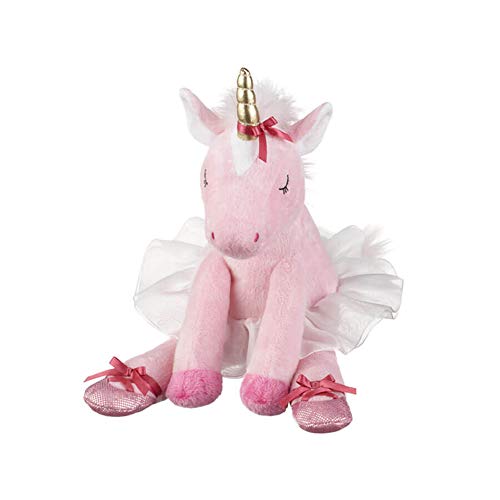 Book Cover Ganz Baby Girl Plush Stuffed Animal 9 inches Annabella Ballerina Unicorn Toy, Pink, 9