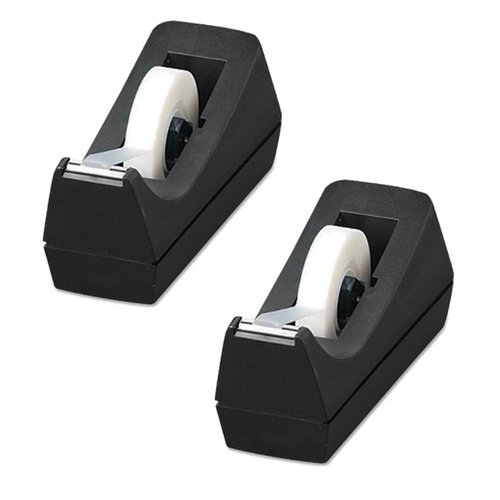 Book Cover Sparco Tape Dispenser, Desktop, Holds 1/2-Inch-3/4 x 36 Yards, 1-Inch Core, Black SPR64007 (2 Pack)